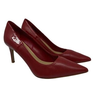 Tahari Peyton Pumps Shoes Womens 9.5M Red Pointed Toe‎ Leather Patent Heel